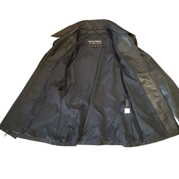 Wilsons Black Leather Jacket - Picture 14 of 16